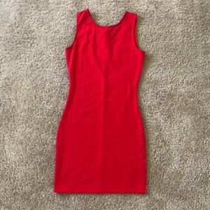 Fitted red dress